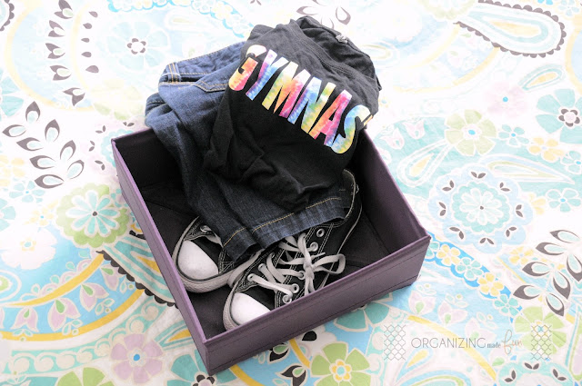 I LOVE these SKUBB organizers - they are perfect for getting clothes organized the night before :: OrganizingMadeFun.com