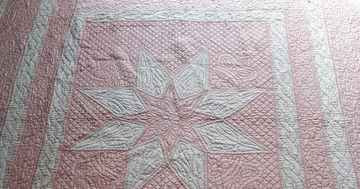 Welsh Quilts Very Worn Sanderson Star Quilt Berwick Upon Tweed