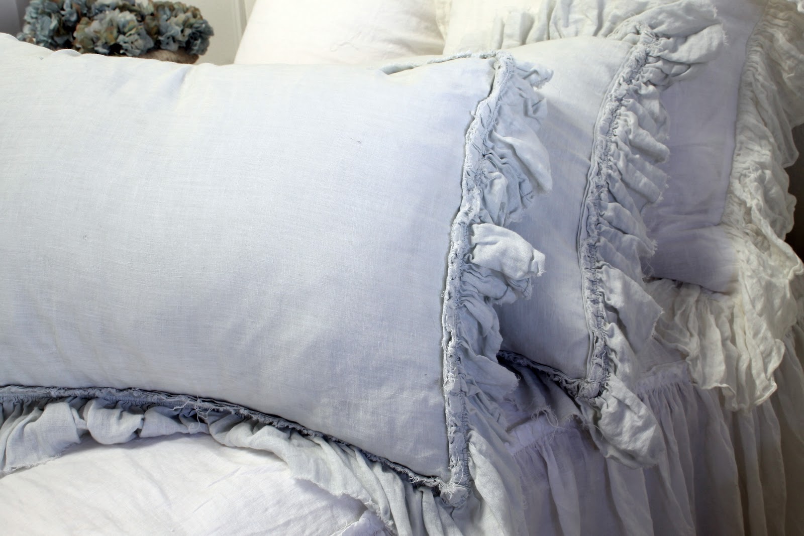 Full Bloom Cottage Linen Ruffle Bedding Soft and Organic....