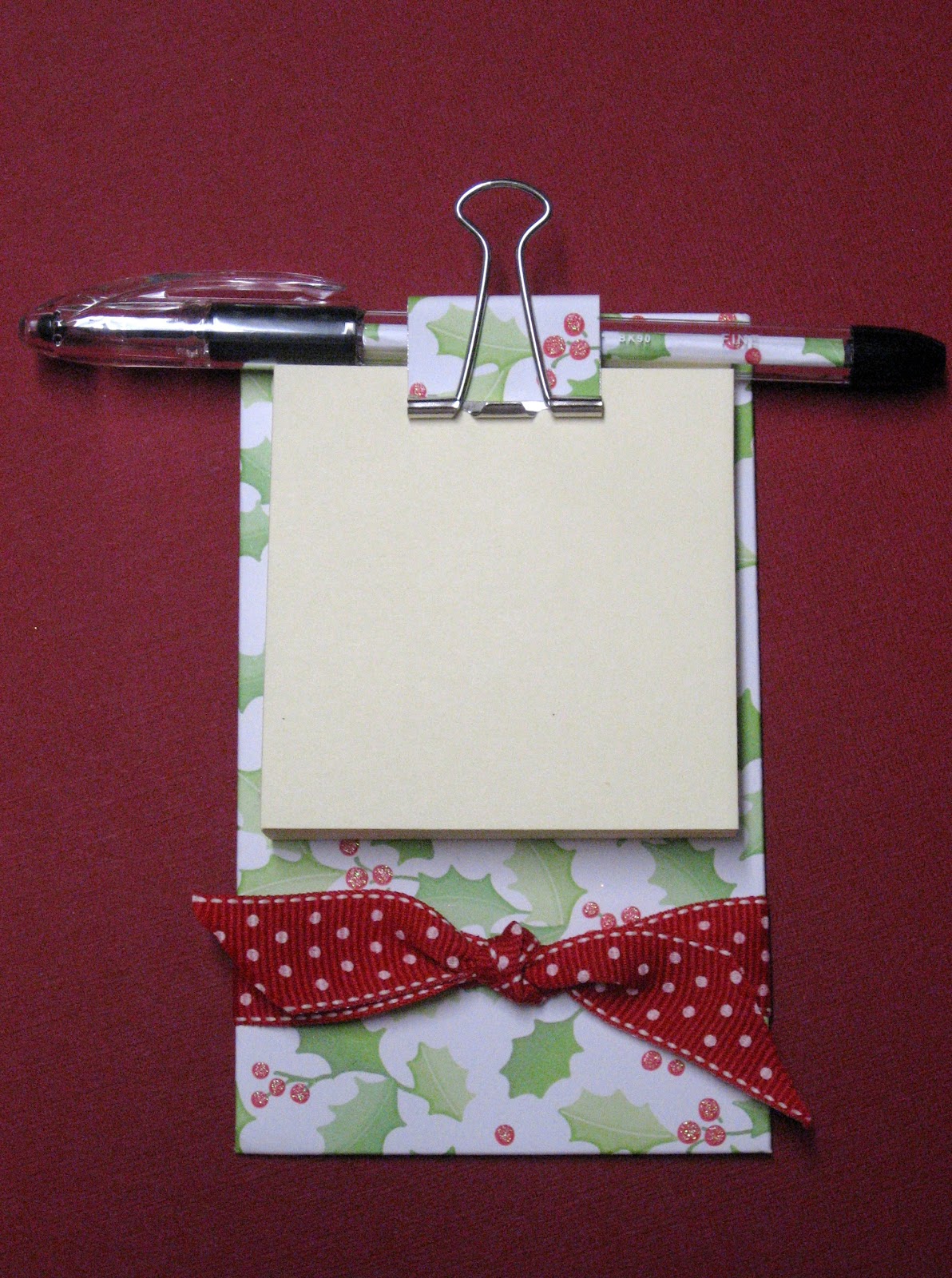 Stampingblock Post It note Holder for the fridge (great teacher gift)