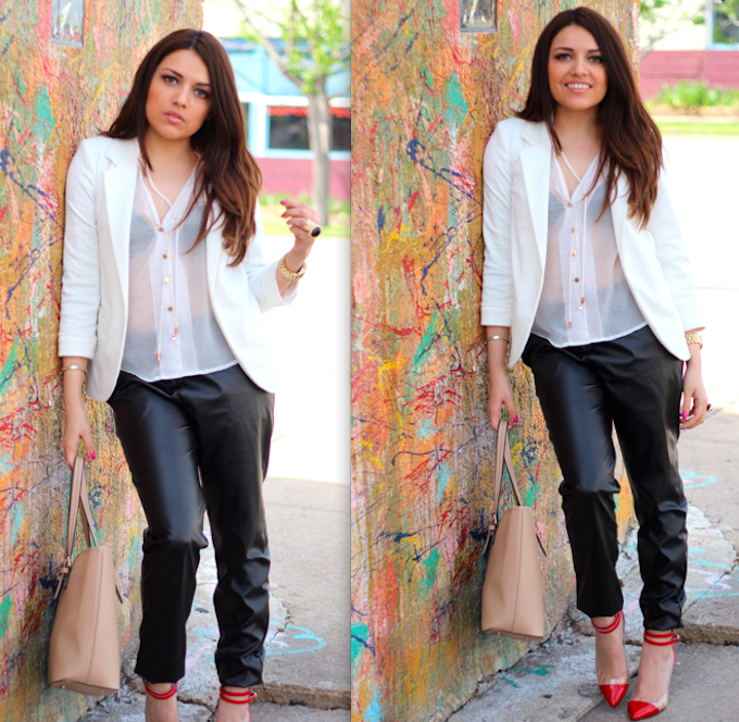 Baggy leather pants | Ashley Meza | Dallas Fashion Blog