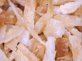 Toasted coconut, really closeup.