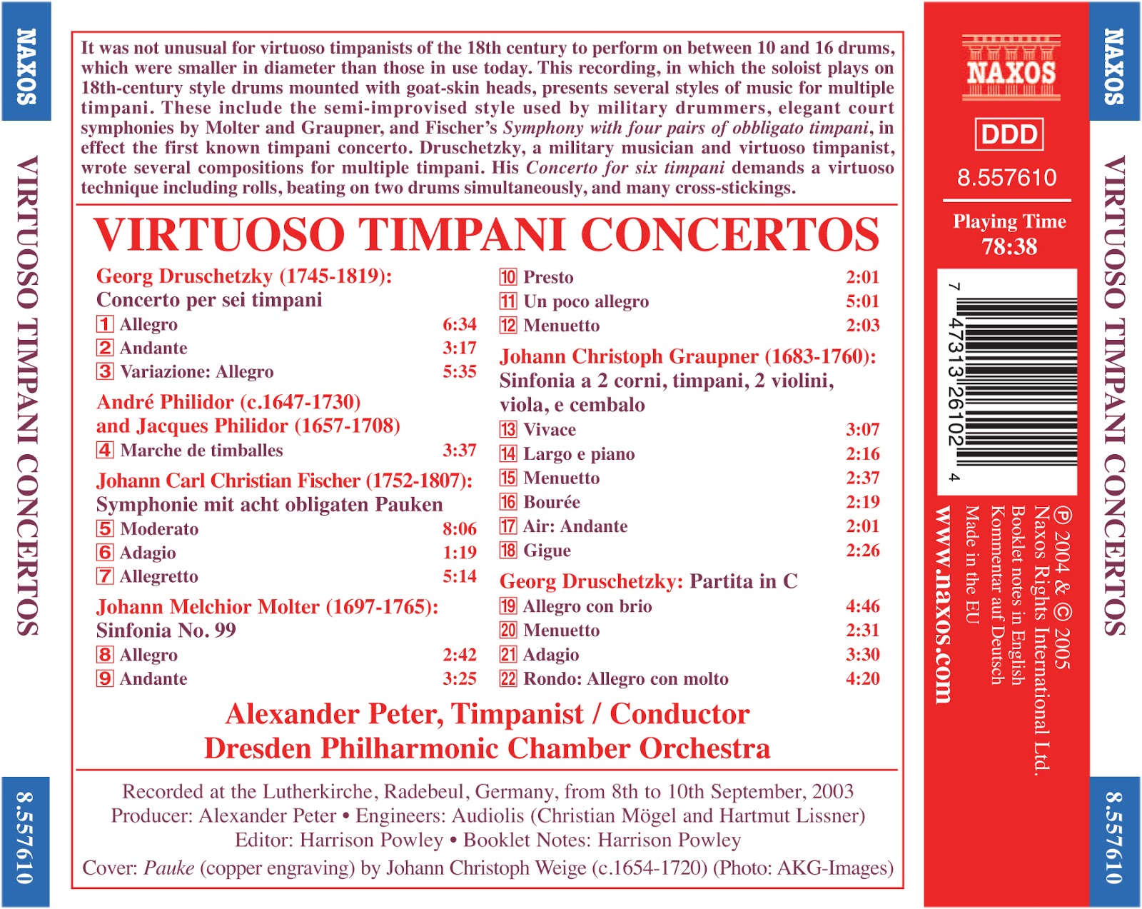 Mi Música Clásica Various Virtuoso Timpani Concertos Alexander
