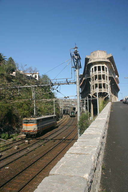 Funky looking abandoned Railway Hotel in Cerbere.  The trains still run through the town connecting Spain with France.