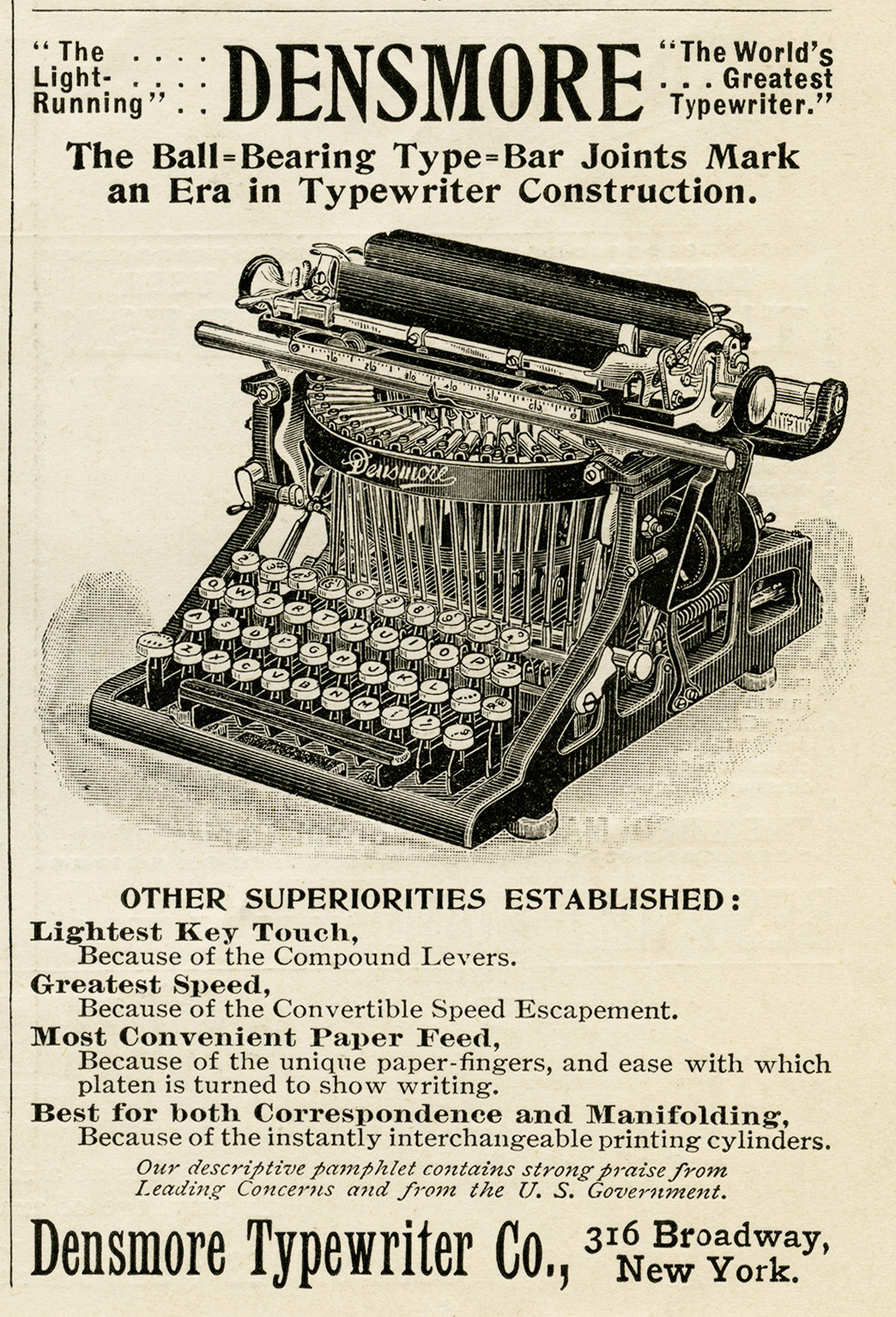 Venneburg Typewriters Typewriter advertisements