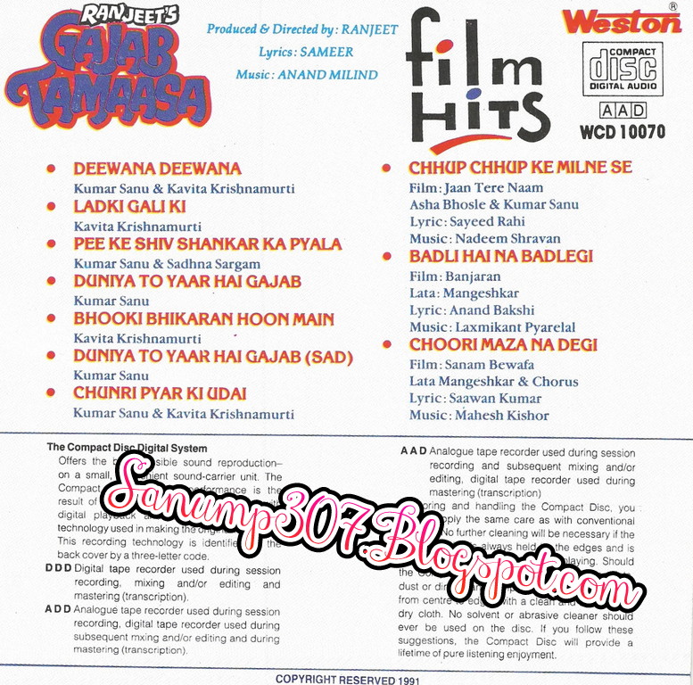 Kumar Sanu All Mp3 Song Gajab Tamaasa 1992 Hindi Rare Movie Song 320kbps For your search query india gajabtamasa mp3 we have found 1000000 songs matching your query but showing only top 10 results. kumar sanu all mp3 song gajab tamaasa