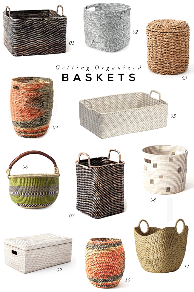Getting Organized with Baskets // Bubby and Bean