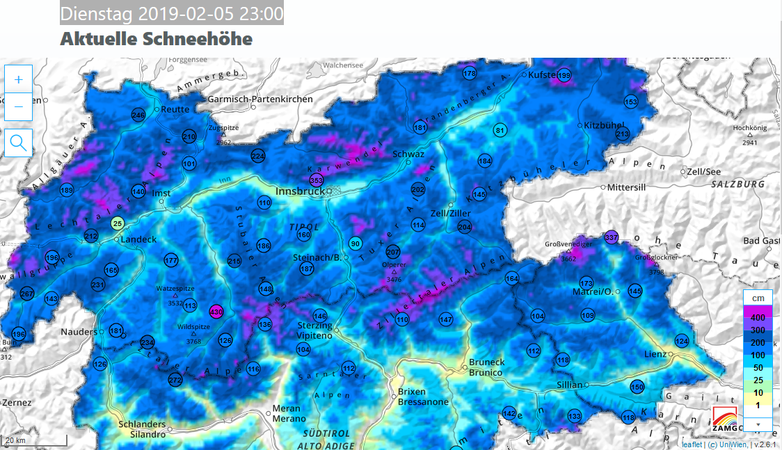 Sehr gute Schneelage in den Alpen - eine Übersicht