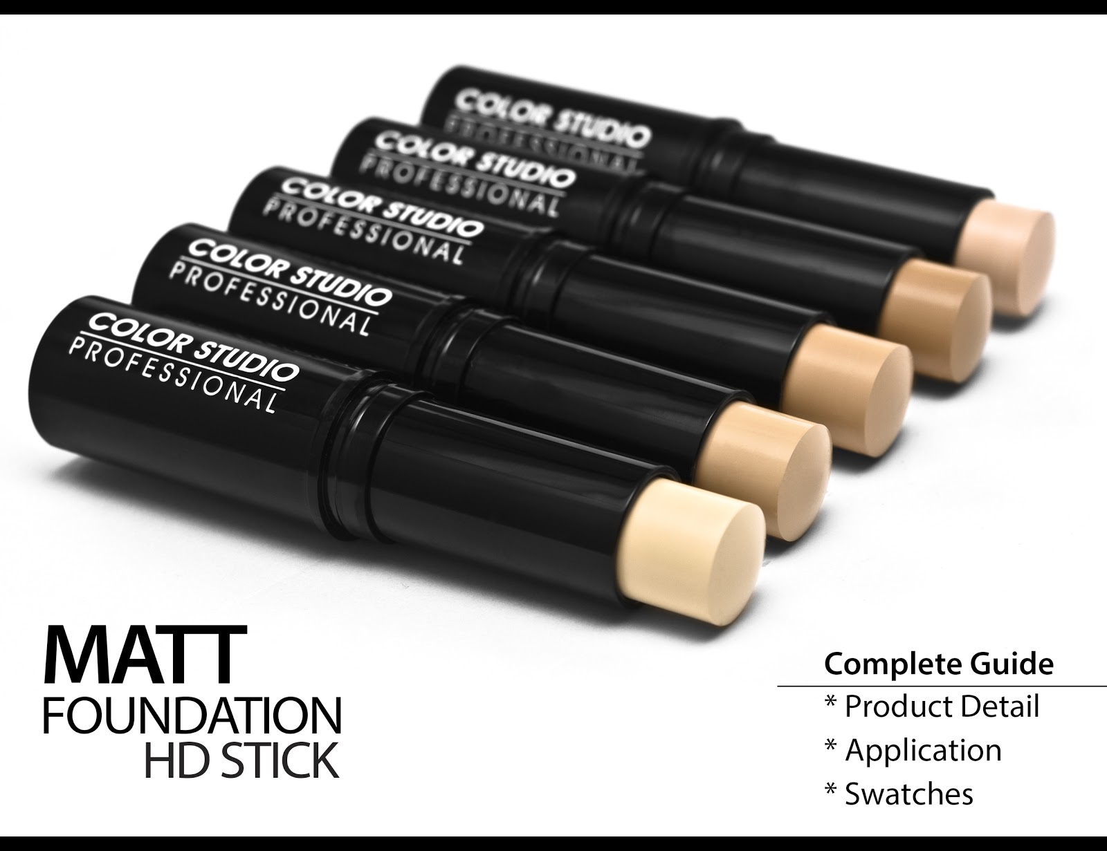 Matt Foundation HD Stick Product Info and Swatches Color Studio