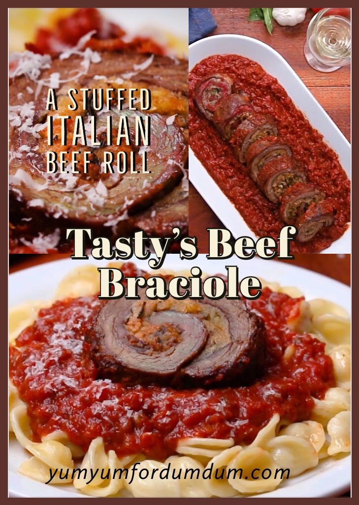 Yum Yum for Dum Dum Tasty’s Beef Braciole a Stuffed Italian Beef Roll