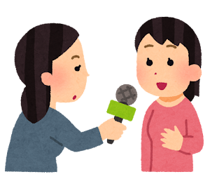 インタビューのイラスト(女性)