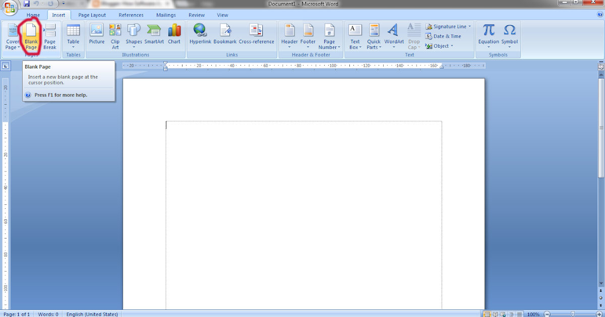 How To Add A Blank First Page In Word - Printable Templates