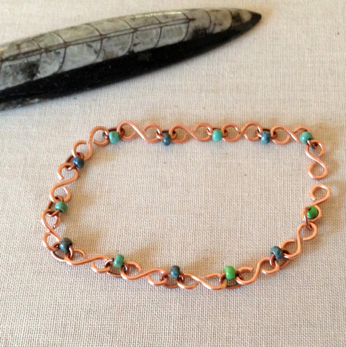 Infinity Link Chain Bracelet with beads from Lisa Yang's Jewelry Blog