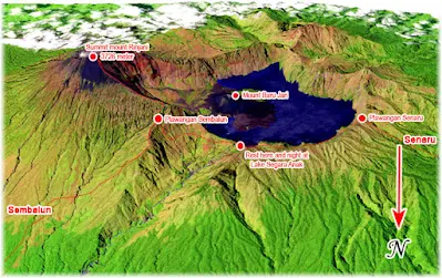 Map of Mount Rinjani