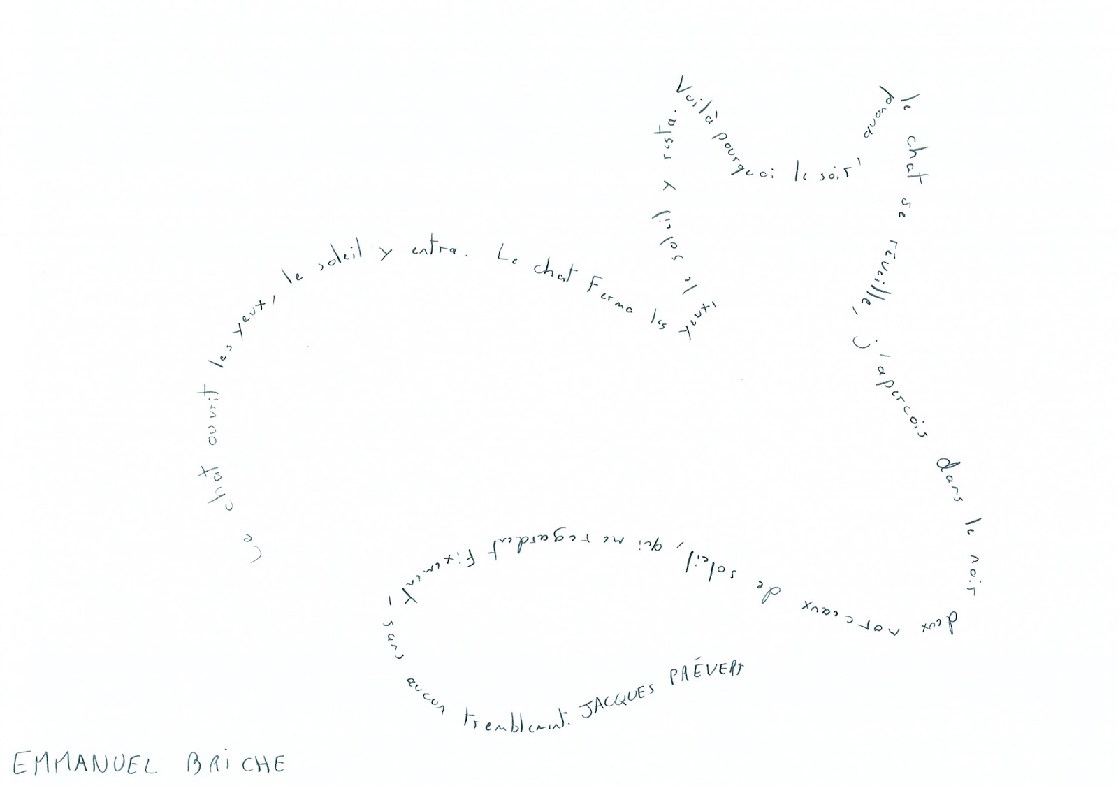 Retour sur l'atelier calligramme