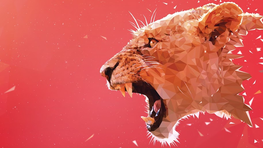 Lioness, Roar, Abstract, 4K, #52