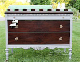 Gentleman's Dresser Converted to Baby Changer, Bliss-Ranch.com