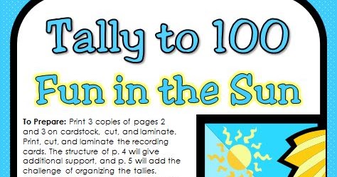 Classroom Freebies: Count to 100 with Tally Marks