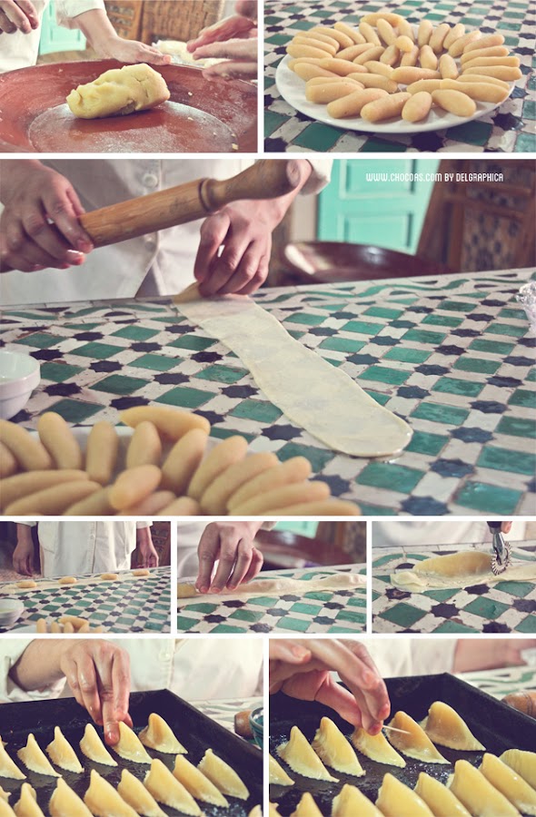 Marrakech taller de cocina - relleno corne de gazelle