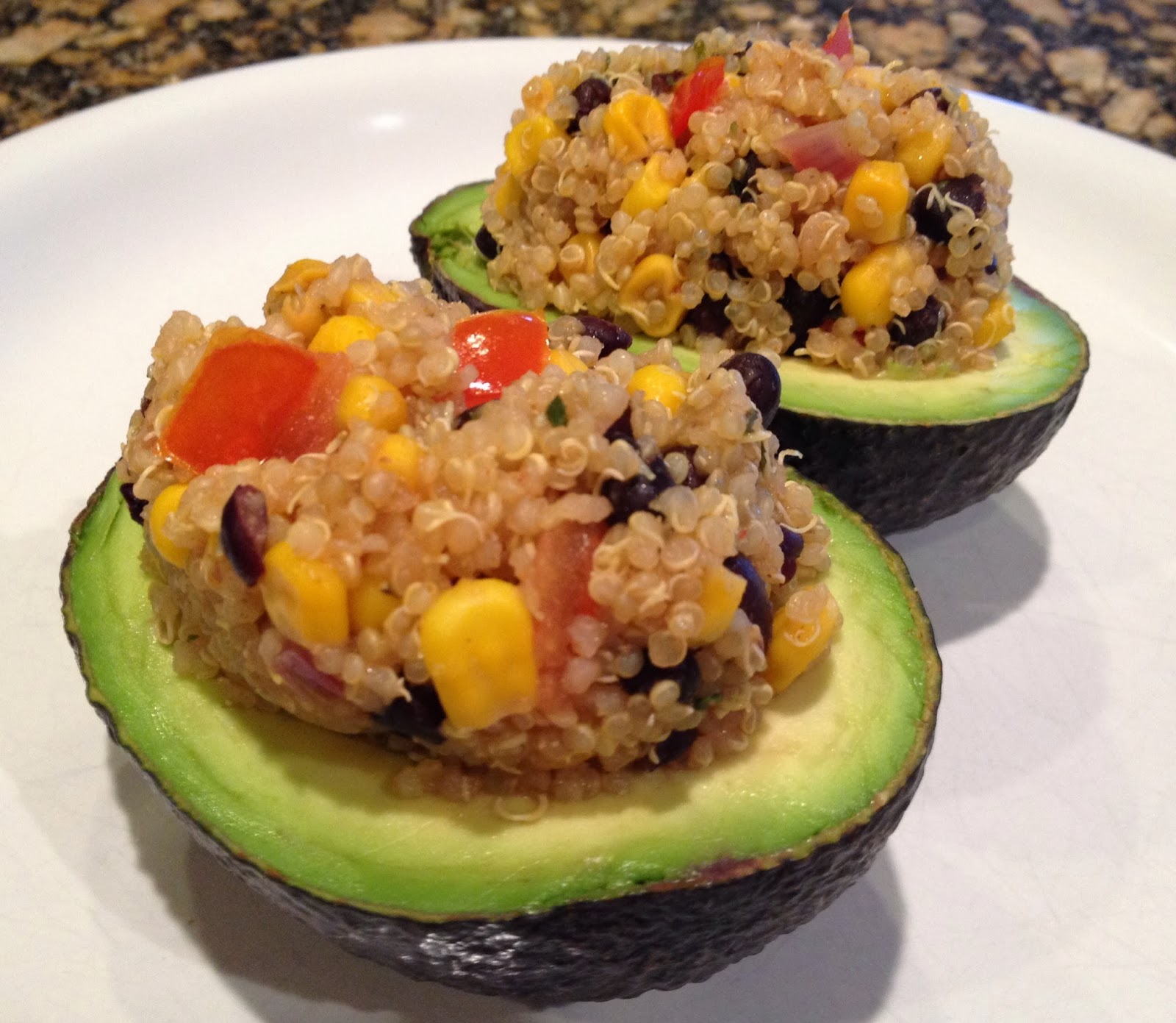 Eat Love Procreate Quinoa & Black Bean Stuffed Avocados