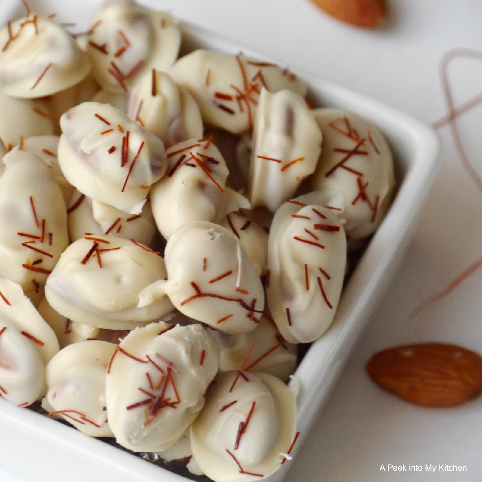 A Peek into My Kitchen Chocolate Covered Almonds Day 114