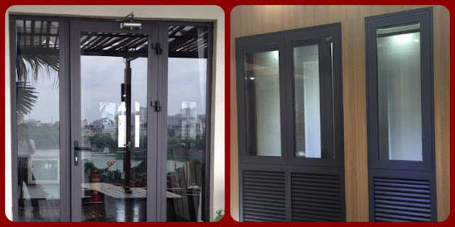 Cửa nhôm xingfa màu ghi xám Cửa nhôm xingfa màu ghi xám