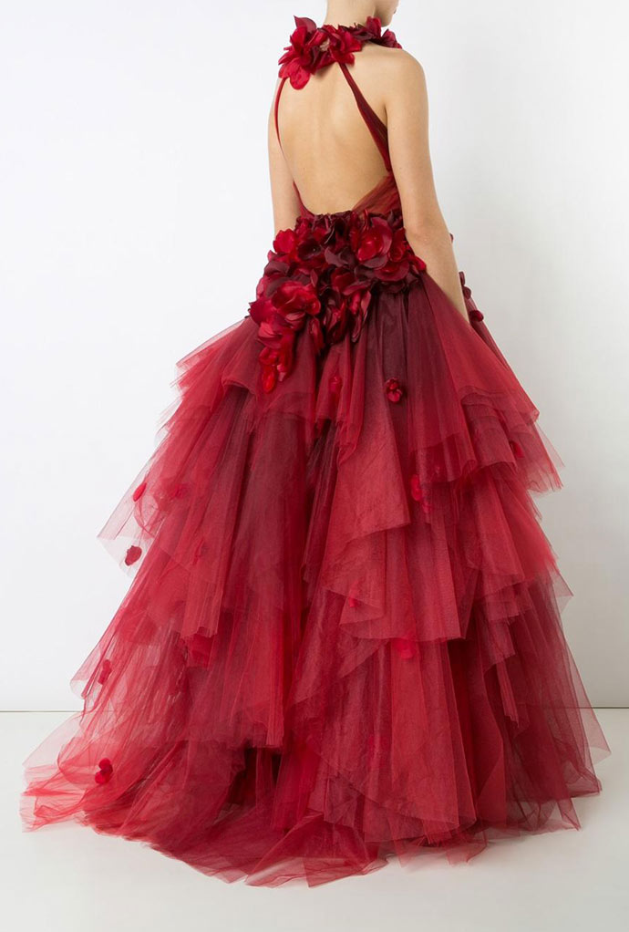 Red Rose Gown by Marchesa Iconic Gowns