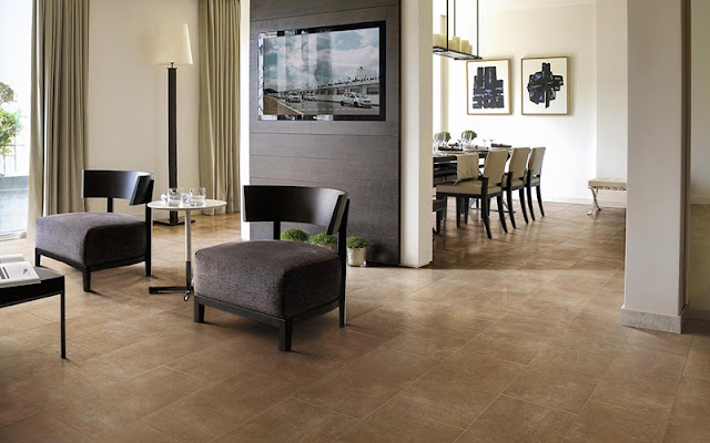 Tile floor stands out for both beauty and practicality.