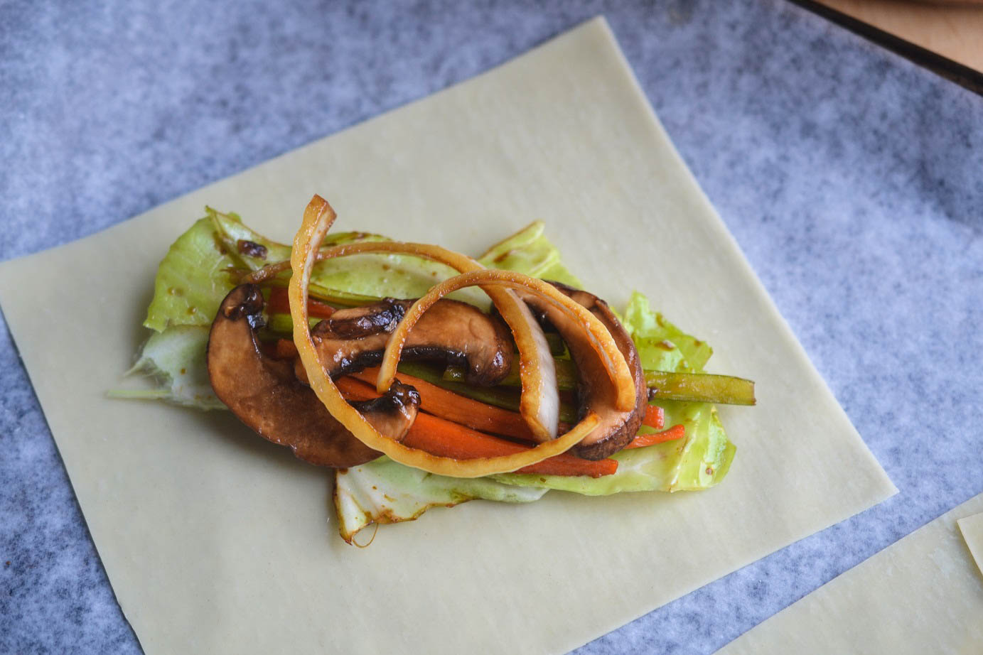 Greedy Girl Mushroom Egg rolls