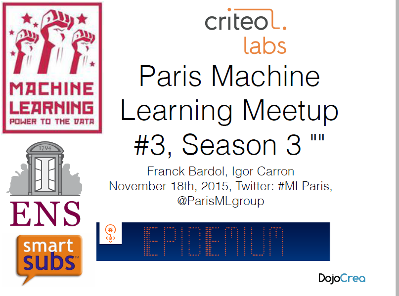 Nuit Blanche Paris Machine Learning Meetup 3 Season 3 Zero Resource
