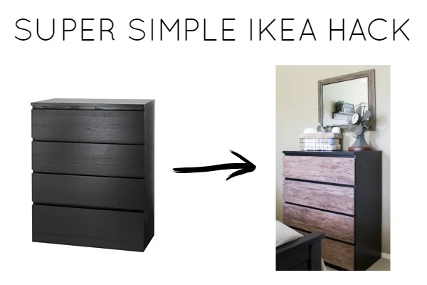 Such an easy Ikea hack! Update a dresser with vinyl adhesive paper!