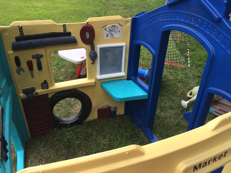 Plastic Playhouse Makeover How to Paint Plastic DIY Danielle