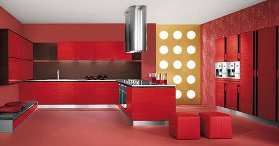 Cocinas modernas color rojo italianas - Colores en Casa
