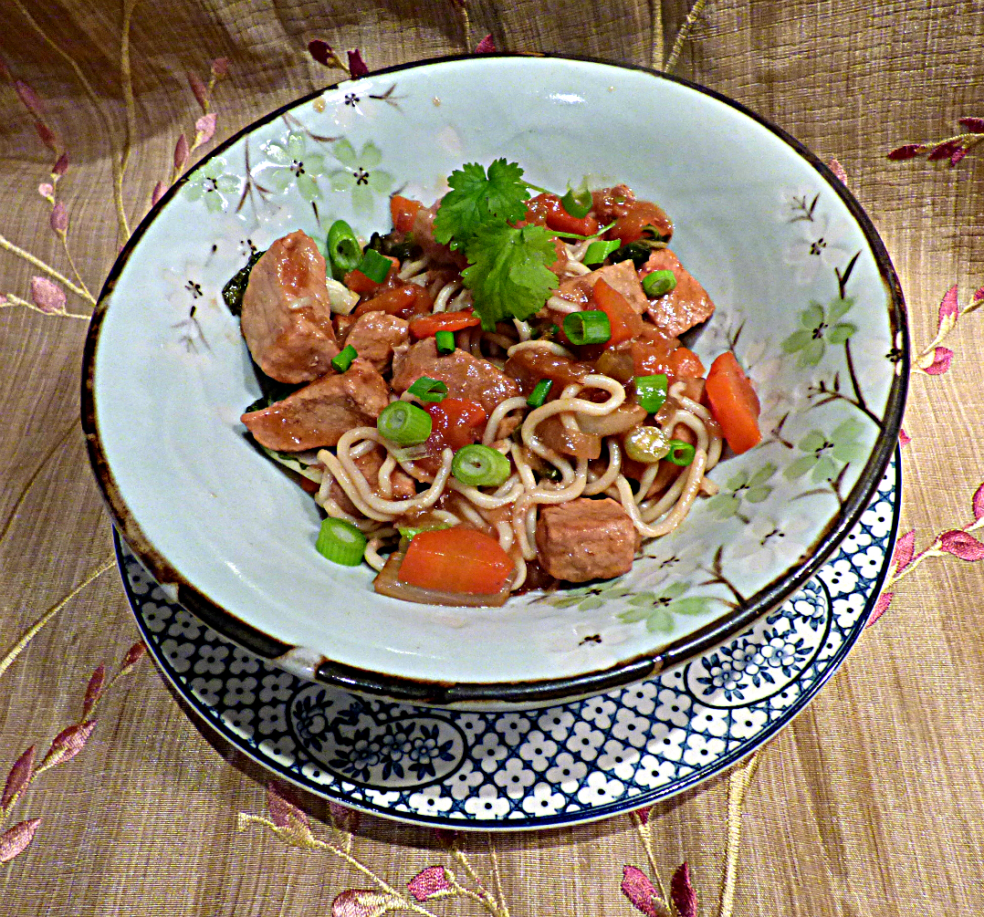 Chez Maximka Stir fry pork in yellow bean sauce