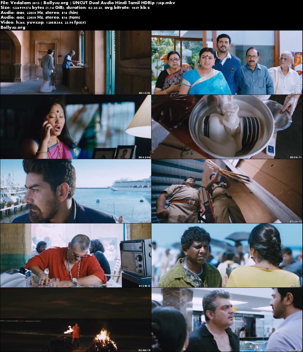 Vedalam 2015 HDRip 720p Hindi Dubbed UNCUT Dual Audio Download