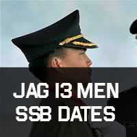 JAG 13 Men SSB Interview Dates