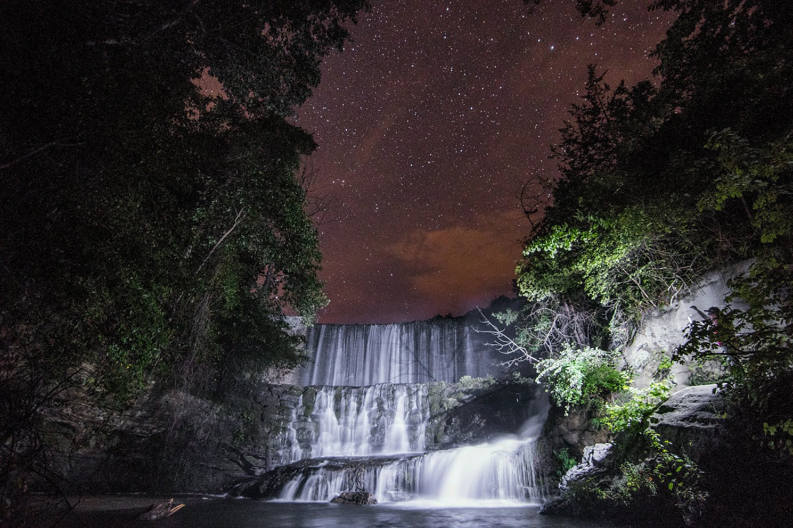 Rick's Hiking Blog Mirror Lake Night Photography, Blanchard Springs