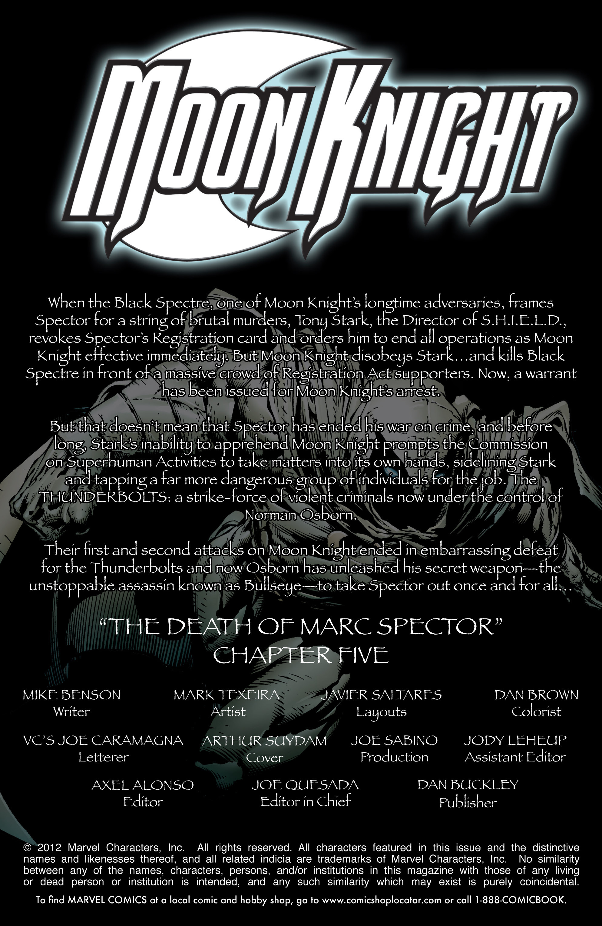 Read online Moon Knight (2006) comic -  Issue #25 - 2