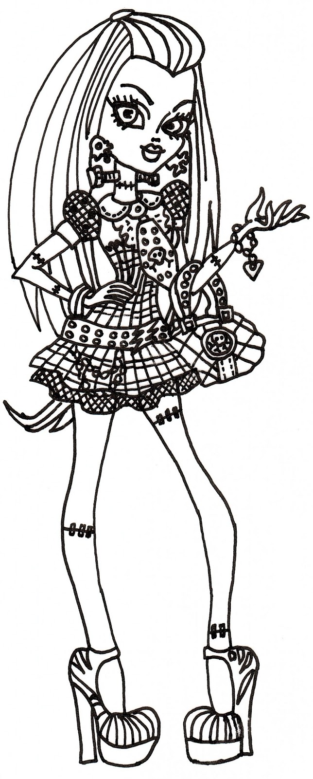 Free Printable Monster High Coloring Pages Free Frankie Stein Coloring 