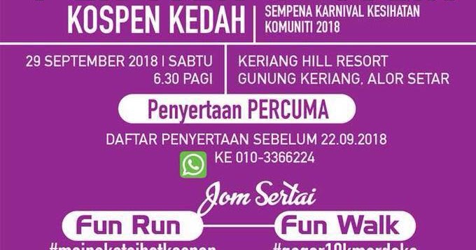 RUNNERIFIC: Fun Run & Walk Kospen Kedah