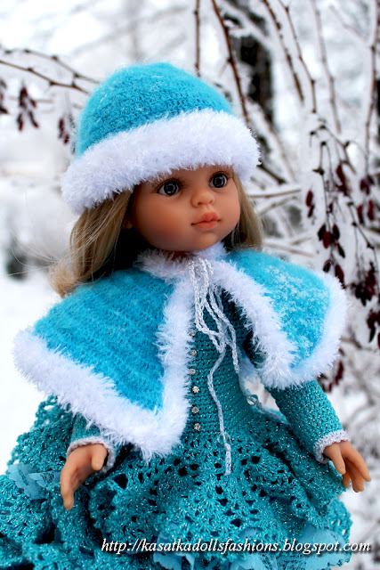 KasatkaDollsFashions: Наряд Снегурочка для кукол Паола Рейна 32 см