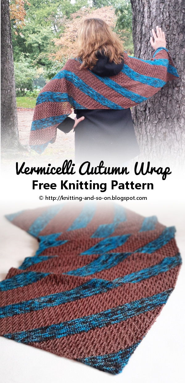Knitting and so on Vermicelli Autumn Wrap