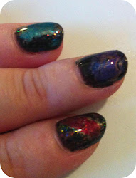shellac galaxy nails tutorial