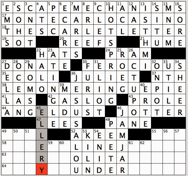 Rex Parker Does the NYT Crossword Puzzle Orwellian drudge / FRI 5115