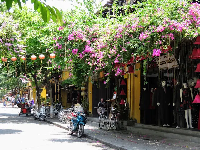 Streets of Hoi An Ancient Town (UNESCO world heritage site) in Vietnam