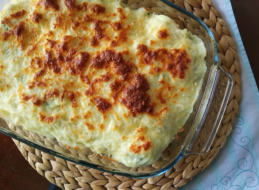 Receta parmentier gratinado con verduras