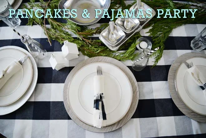 winter birthday party, december birthday party ideas, winter party idea for adults, pancakes and pajamas party
