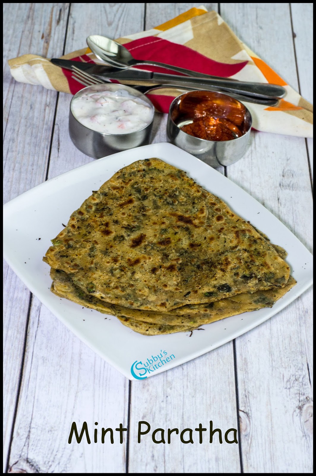Mint Paratha Recipe Pudina Paratha Recipe Subbus Kitchen