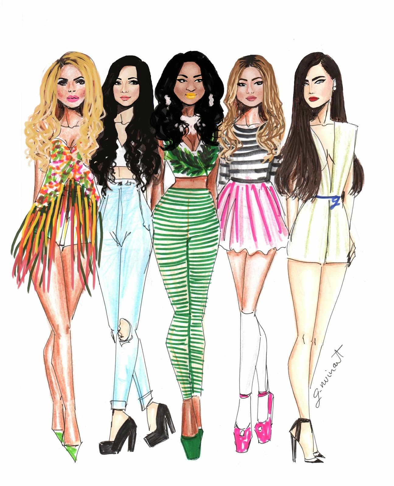 Много девочек мультяшных картинки