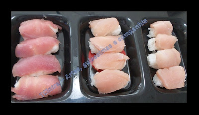 SUSHI: MAKI, CARIOCA, TEMAKI, NIGIRI SUSHI, SUSHI MAÇARICADO; frutos do mar